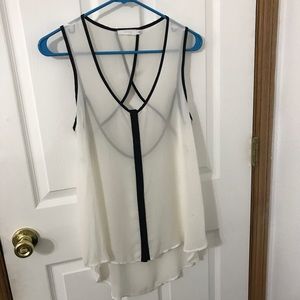 White button up tank